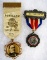 (2) Antique William McKinley Republic Convention Delegate/ Member Badges/ Medals