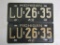 Pair 1942 Michigan Automobile License Plates