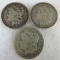1880-O, 1888-O, 1889-O Morgan Silver Dollars