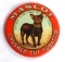 Antique Mascot Tobacco Advertising Pocket Mirror w/ Dog Graphics 2.25