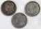1889-O, 1892-S, 1894-S Morgan Silver Dollars