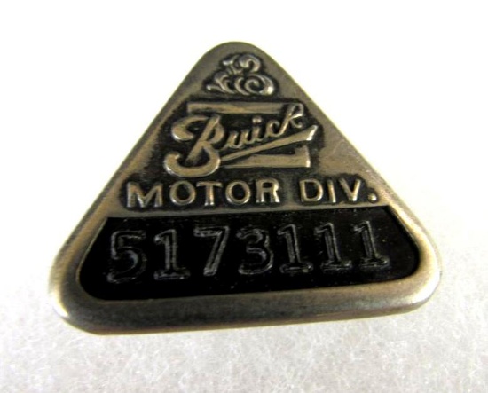 Antique Original Buick Motor Division Employee Worker Badge