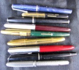 Grouping Of Vintage Fountain Pens Parker 51, Sheaffer +