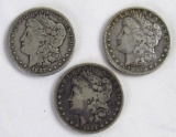 1881-S, 1883-S, 1887-S Morgan Silver Dollars