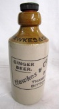 Antique Hawkes & Co. Ginger Beer Stoneware Bottle Thames, Ditton