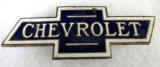 Antique Chevrolet Porcelain Enameled Automobile Grill Badge/ Emblem