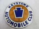 Antique Keystone Automobile Club Cloisonne/ Porcelain Grill Badge