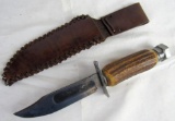 Antique Camillus (New York) Fixed Blade Knife w/ Stag Handle