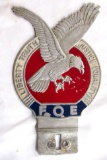 Antique F.O.E. Fraternal Order Of Eagles Metal License Plate Topper