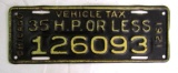 Antique 1921 Chicago Vehicle Tax License Plate