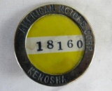 Antique American Motors AMC Kenosha Employee Worker Badge
