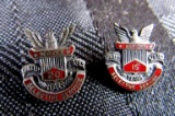 (2) Vintage United States Selective Service Sterling Silver Service Pins 15 & 20 Year