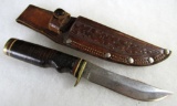 Vintage Schrade No. 497 Fixed Blade Knife 8.75