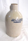 Antique Manhattan Grocery And Provision Co. Stoneware 1/2 Gallon Jug Cambridge