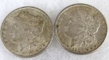 (2) 1902-O Morgan Silver Dollars