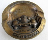 c. 1930's Century of Progress General Motors Cast Metal Ashtray- Ternstedt Division