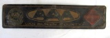 Antique AAA Embossed Tin Sign Detroit Automobile Club Van Buren County