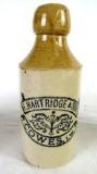 Antique F. Hartridge & Sons Stoneware Ginger Beer Bottle Cowes, I.W.