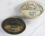 (2) Antique Fisher Body (GM) Flint Employee Worker Badges