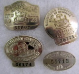 1920, 1922, 1923, 1926 Michigan Chauffeur Badges