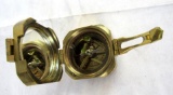 Brass Compass Kelvin & Hughes London 1917