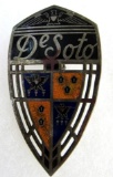 Antique DeSoto Porcelain/ Cloisonne Enameled Automobile Grill Badge