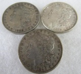 1886, 1888, 1890 Morgan Silver Dollars