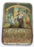 Antique Old Judson Whiskey - J.C. Stevens Tin Match Holder