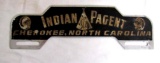 Vintage Indian Pagent Cherokee North Carolina Aluminum Lecense Plate Topper