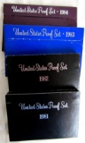 1981, 1982, 1983, 1984 US Mint Proof Sets