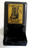 Antique Search Light Brand Matches Tin Advertising Matchbox Holder