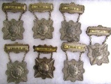 Lot (7) Antique 1883 St. Stanislaus Court (Detroit, Catholic Church) Medals