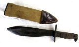 Original 1917 WWI Plumb US Bolo Knife w/ Scabbard