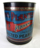 Antique Planters Peanuts Large Pennant Salted Peanut Tin 10 lb.