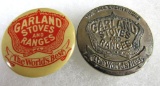(2) Antique Garland Stoves & Ranges Advertising Pocket Mirrors