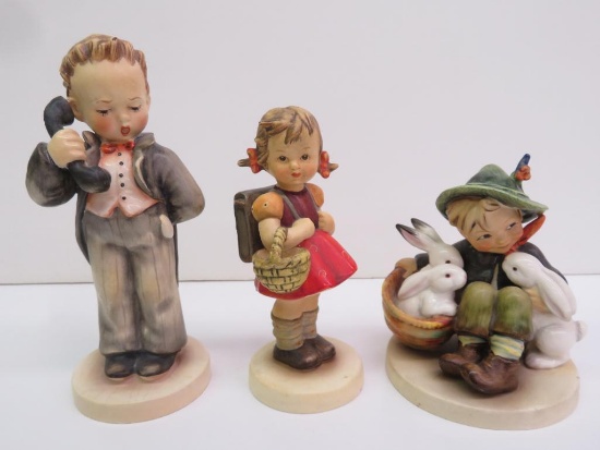Lot of (3) Antique Hummel Figurines TMK1 US Zone Germany