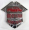 Antique Red Cab Service Taxi Driver Badge