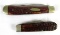 (2) Vintage Case XX Folding Knives (Both 2-Blade, Stag Handle)