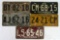 1944, 1945, 1946, 1947, 1948 Michigan License Plates