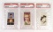 (3) 1930's Ginger Rogers Tobacco Cards All PSA Graded.