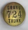 Antique Brass Grand Trunk Railroad Employee/ Worker Badge