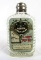 Antique Merry Christmas Paper Label Glass Flask Bottle- John Zabel, Elkhart Indiana