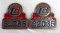 (2) Vintage New York Transit Authority TA Subway Badges Conductor, R.R. Clerk