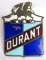 Antique Durant Porcelain Enameled Automobile Grill Badge
