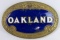 Rare Antique Oakland Automobile Porcelain Enameled Grill Badge