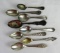 Lot (8) Antique Sterling Silver Spoons- Georgia, Hawaii, Catalina, Algeria+
