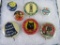 Grouping of Antique Advertising Pin Backs Chevrolet, Ford, Dinner Bell Biscuits+