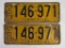 1927 Michigan Commercial License Plate Pair