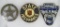 (3) Antique Automobile Grill Badges- Auto Club, Insurance, etc