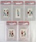 Lot (5) W.T. Davies Tobacco Boxing Cards All PSA Graded 5, 6, 7